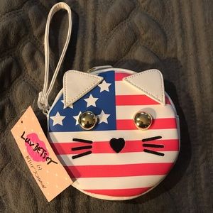 NWT-Betsey Johnson American Flag Kitty Wristlet!!
